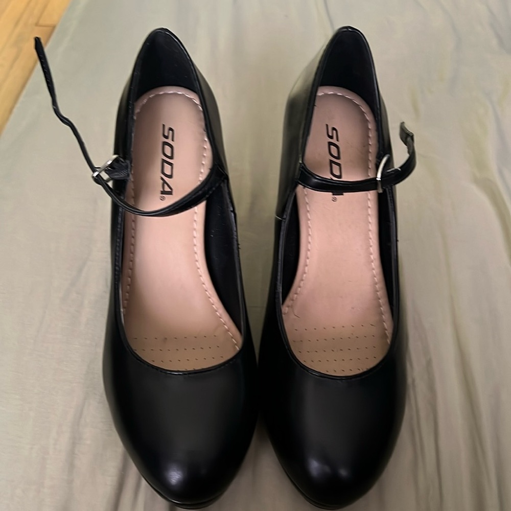 Women’s black Mary Jane style heels